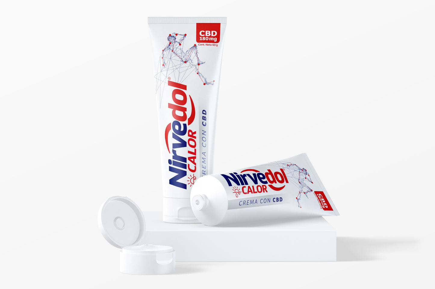 Crema Nirvedol Calor 60g con 180 mg de CBD. Relajante con Extracto de Chile, Árnica y Caléndula